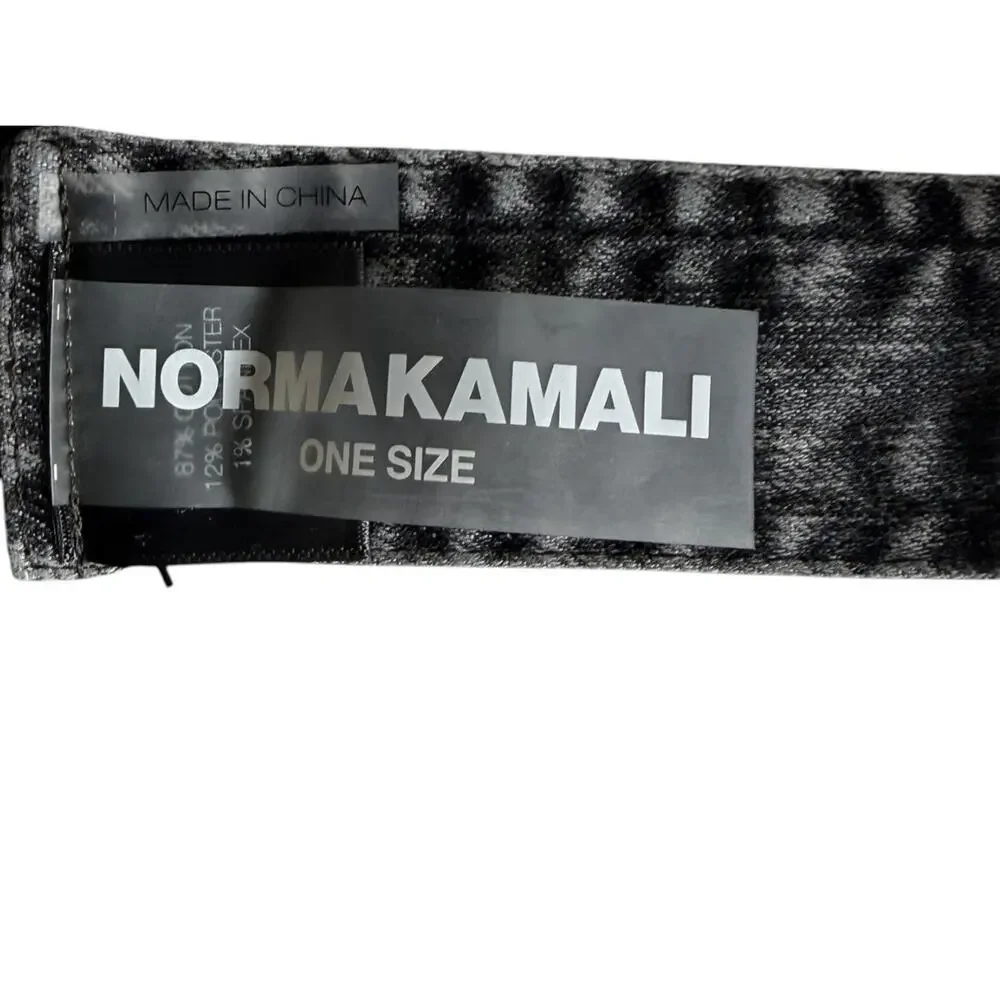 Norma Kamali NWT Black Acid Wash Stretch Belt One Size Statement Waist Belt
